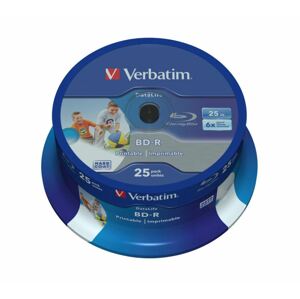 Blu-ray BD-R SL Verbatim Datalife 25GB 6x WIDE Printable 25-cake