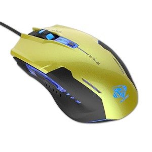 Myš drôtová USB, E-blue Auroza G, zelená, optická, 3000DPI