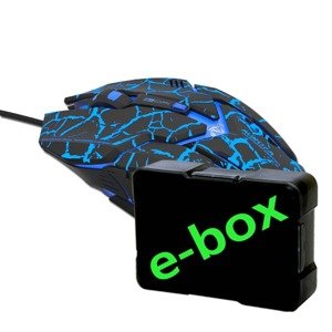 Myš drôtová USB, E-blue Auroza Gaming, čierna, optická, 4000DPI, e-box