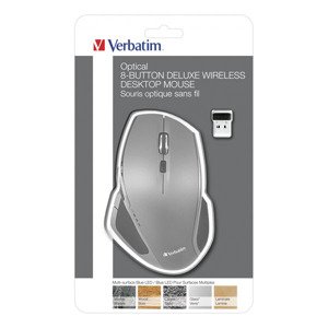 Myš bezdrôtová, Verbatim Deluxe, šedá, optická, 1600DPI