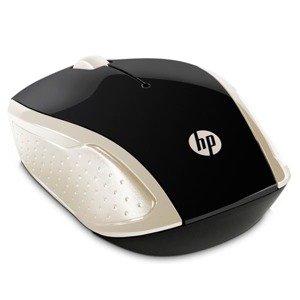 Myš bezdrôtová, HP 200 Gold, zlatá, optická, 1000DPI