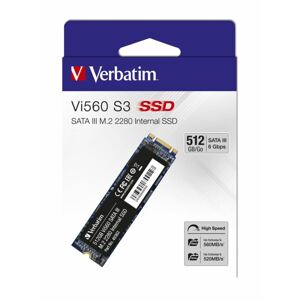 Verbatim SSD 512GB M.2 2280 SATA III Vi560 S3 interní disk, Solid State Drive