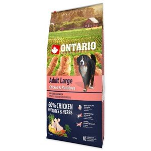 ONTARIO DOG ADULT LARGE CHICKEN AND POTATOES AND HERBS (12KG)