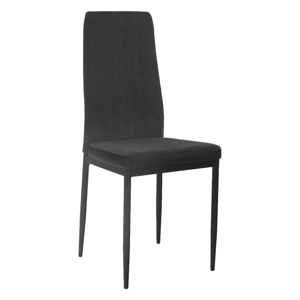 KONDELA Jedálenská stolička, tmavosivá/čierna, ENRA