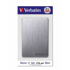 HDD 2.5" 2TB USB 3.2/USB-C Gen 1 ALU Slim šedý, externí disk Store ‘n’ Go Verbatim