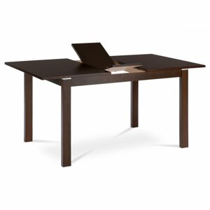 AUTRONIC BT-6777 WAL Jedálenský stôl rozkladací 120+30x80x74 cm, doska MDF, dyha, nohy masív, orech