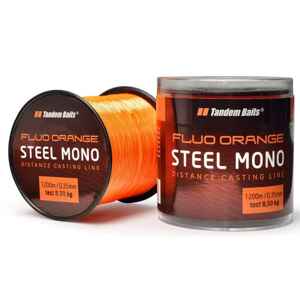 Silon Steel Mono Fluo orange Tandem Baits Dĺžka: 1200m / priemer: 0,30mm / 6,40kg