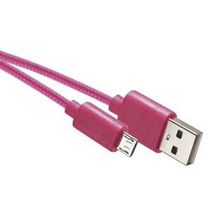 EMOS SM7006P TEXT. KABEL USB 2.0 A/M - MICRO B/M 1M RUZOVY