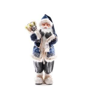 Dekorácia MagicHome Vianoce, Santa s batohom a lampášom, 60 cm
