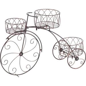 Dekorácia Strend Pro, stojan na 3 kvetináče, bicykel
