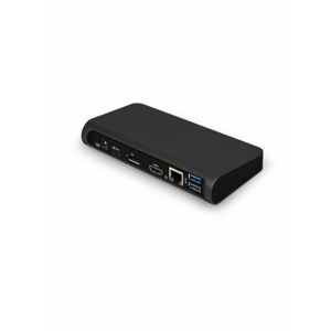 PORT CONNECT Dokovací stanice 8v1 USB-C, dual video, Ethernet, Display Port, audio, USB 3.0