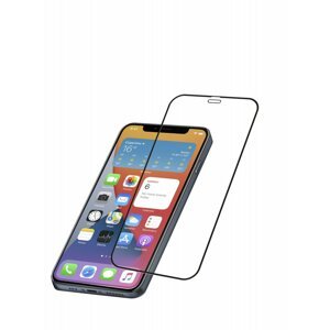 Ochranné tvrzené sklo pro celý displej Cellularline CAPSULE pro Apple iPhone 12/12 Pro, černé