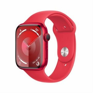 APPLE WATCH SERIES 9 GPS 45MM (PRODUCT)RED ALUMINIUM CASE WITH (PRODUCT)RED SPORT BAND-S/M,MRXJ3QC/A
