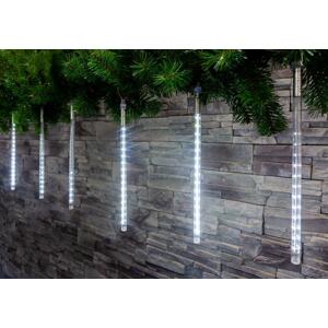 Reťaz MagicHome Vianoce Icicle, 720 LED studená biela, 24 cencúľov, vodopádový efekt, 230 V, 50 Hz, IP44, exteriér, osvetlenie, L-7,50 x 0,30 m