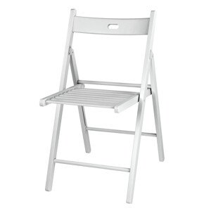 Drevená sklopná stolička Buche, biela